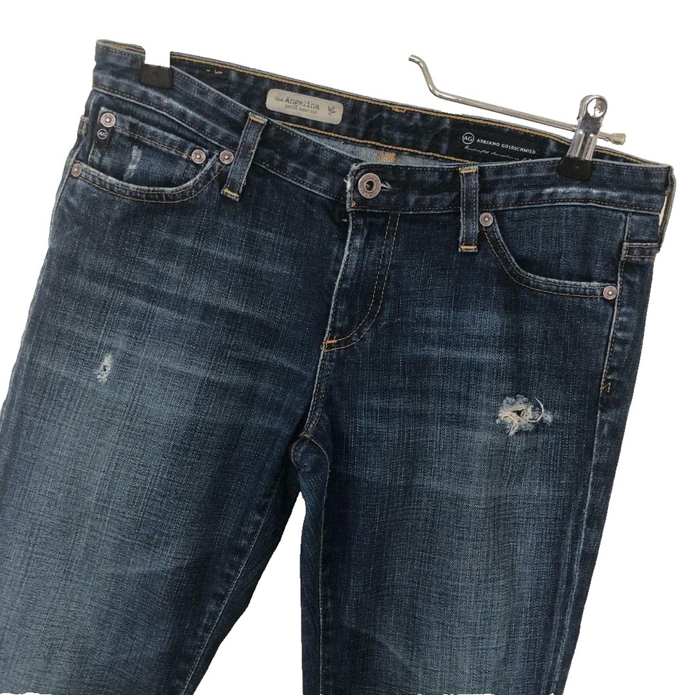 AG Angelina Jeans Bootcut Jeans Distress Adriano Goldschmied Women 28 Tag 31x30‎